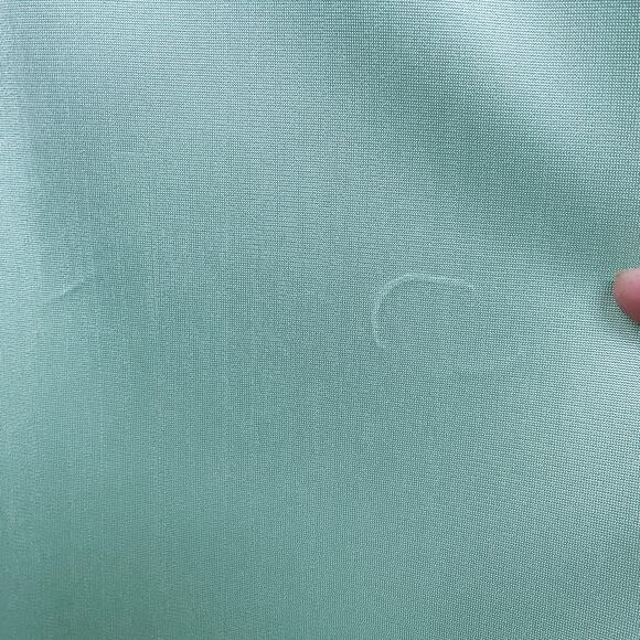 Vtg 70s Maxi Dress 10 Mint Green One Shoulder Ruffle Fairy Goddess Prom Gown - Picture 10 of 10